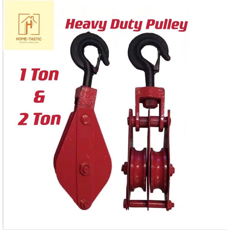 HT】Heavy duty pulley (double wheel) Available tons 1Ton-rope/lubid size:1/2  2Ton-rope/lubid size:5/