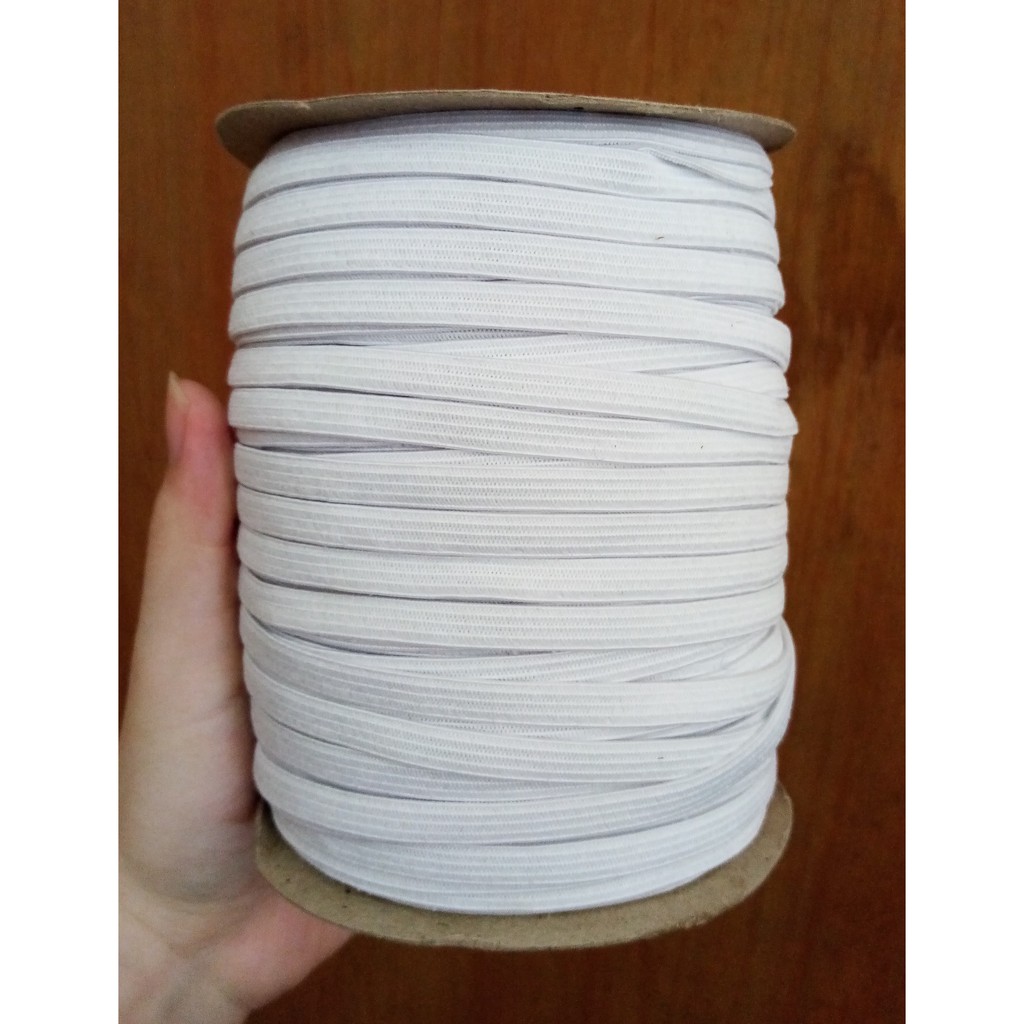 White Elastic Cord, 144 yds