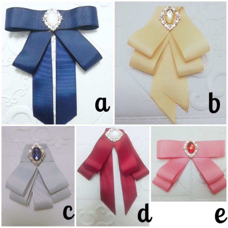 🇮🇹 Elegant vintage ribbon brooch/ korean ribbon brooch/bow tie brooch