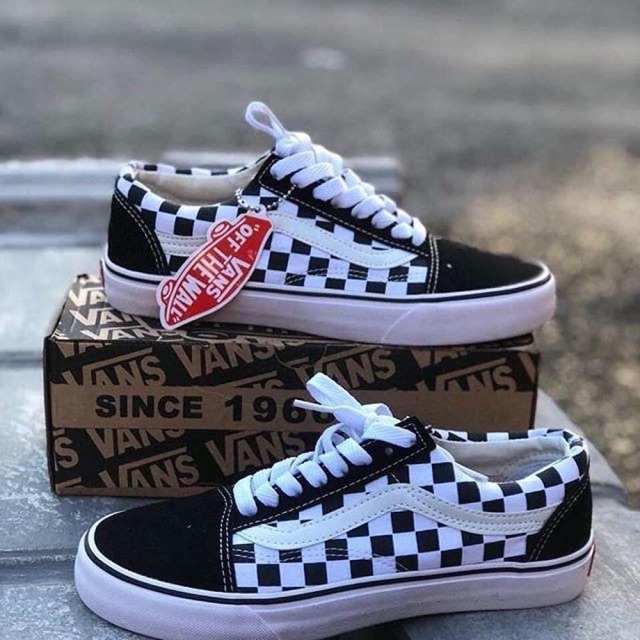 Womens old skool checkered 2024 vans