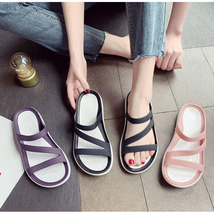 Crocs shop flat sandals