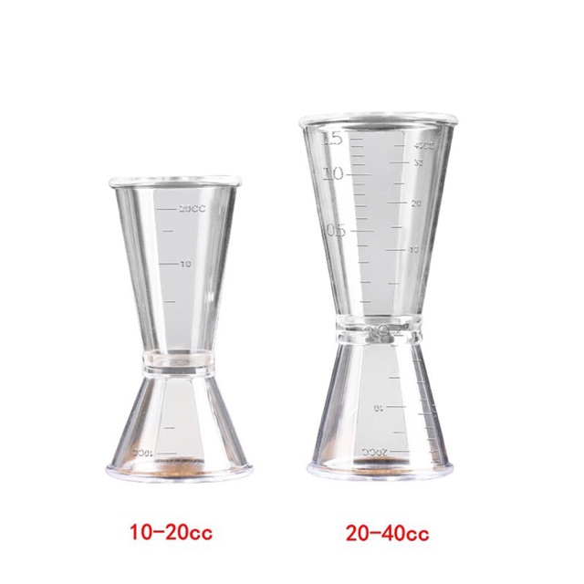 6pcs Plastic Double Jigger Measure Cups Double Sided Bar Cocktail