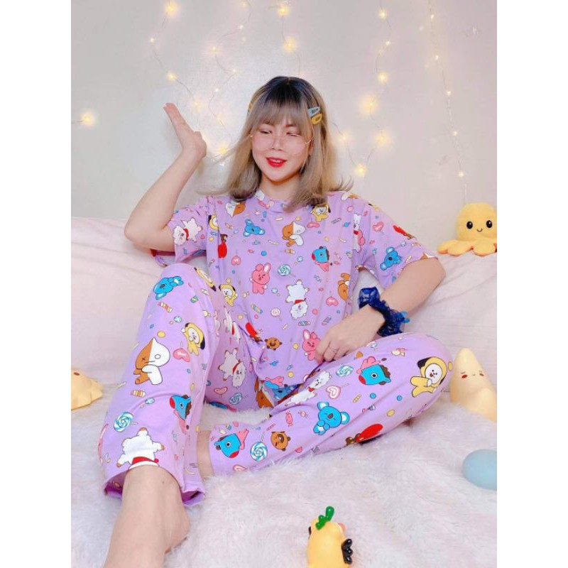 BTS BT21 CHARACTER COD TERNO PAJAMA SLEEPWEAR Shopee Philippines