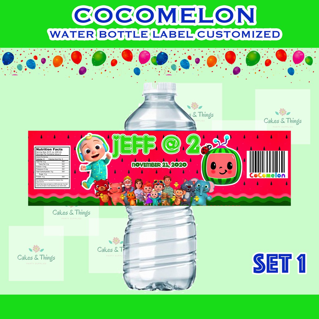 Cocomelon Custom Water Bottle Label, Digital file only – Digital Moments Rio