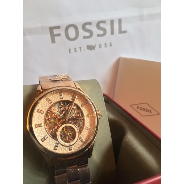 Fossil rose clearance gold automatic watch