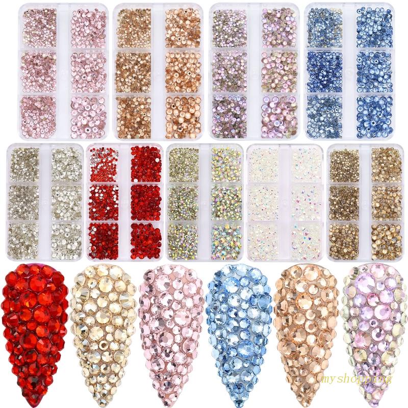 920pcs Champagne Rhinestones For Nails, Gold Champagne Bling Nail