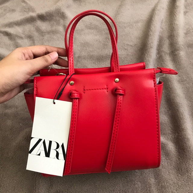 Zara best sale red bag