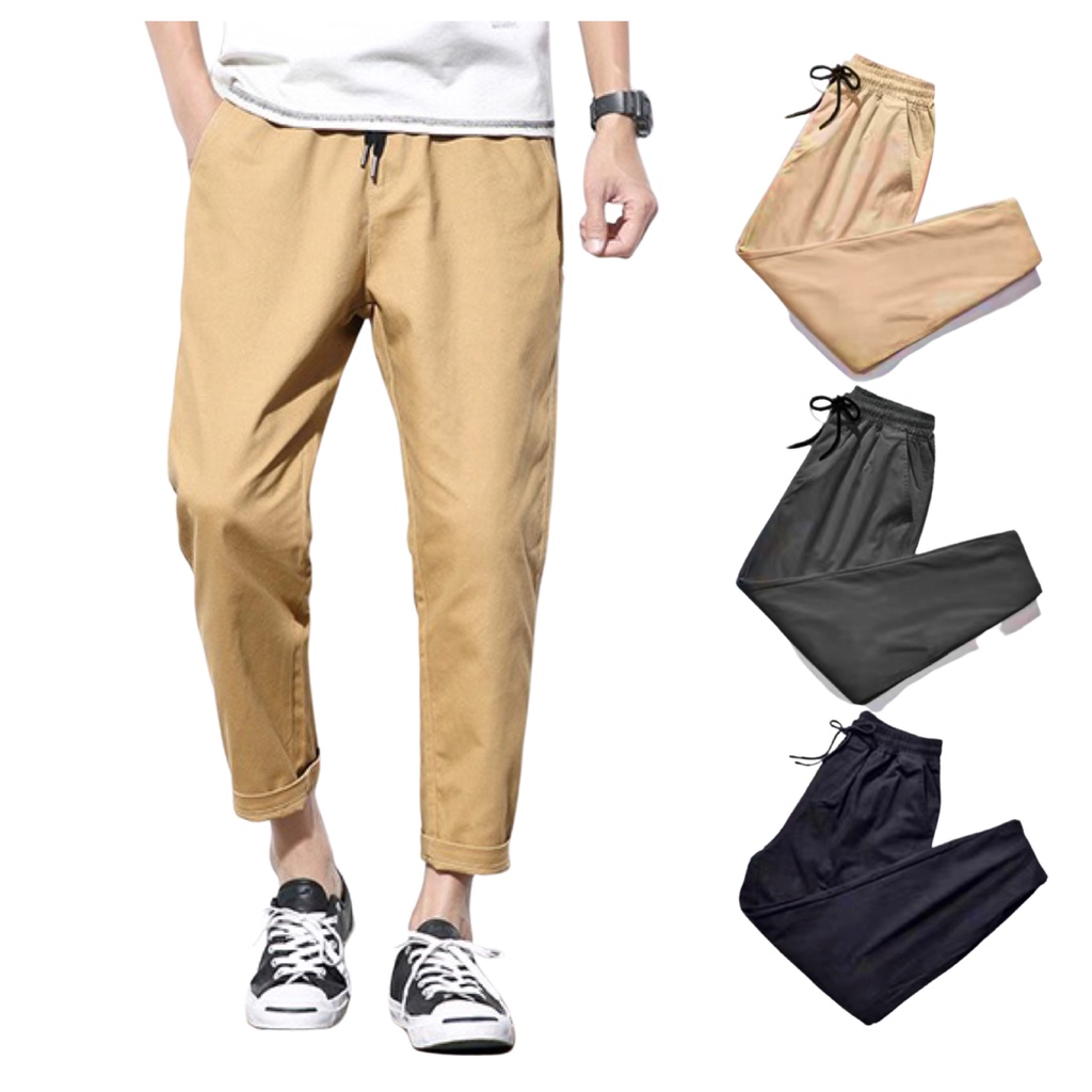 Huilishi Korean Wide Leg Pants for Men 3 Colors Slacks Trouser