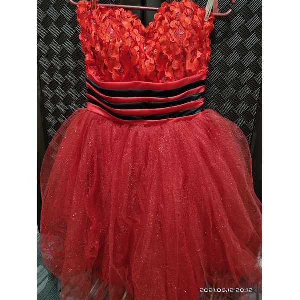 Red cocktail dress for on sale debut