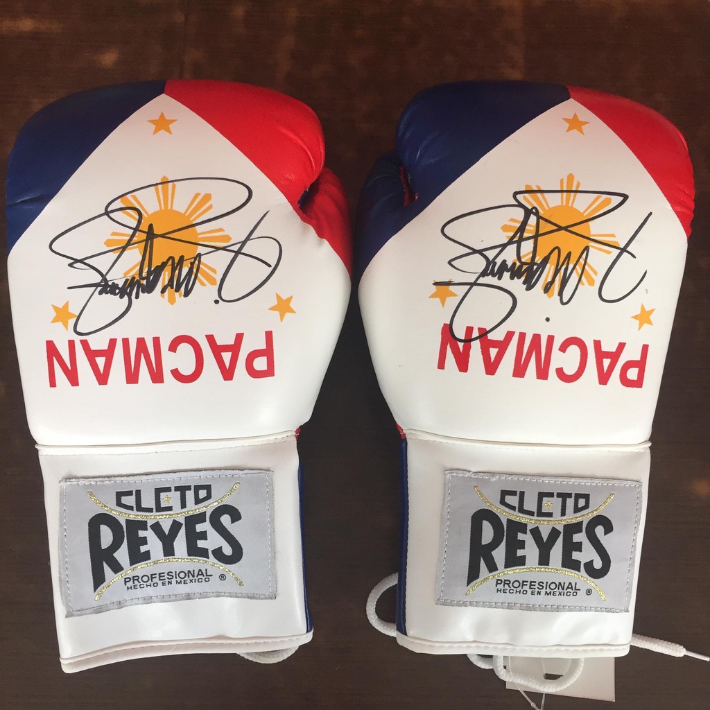 AUTOGRAPHED PACMAN LIMITED EDITION CLETO REYES BOXING GLOVES BY MANNY PACQUIAO Shopee Philippines