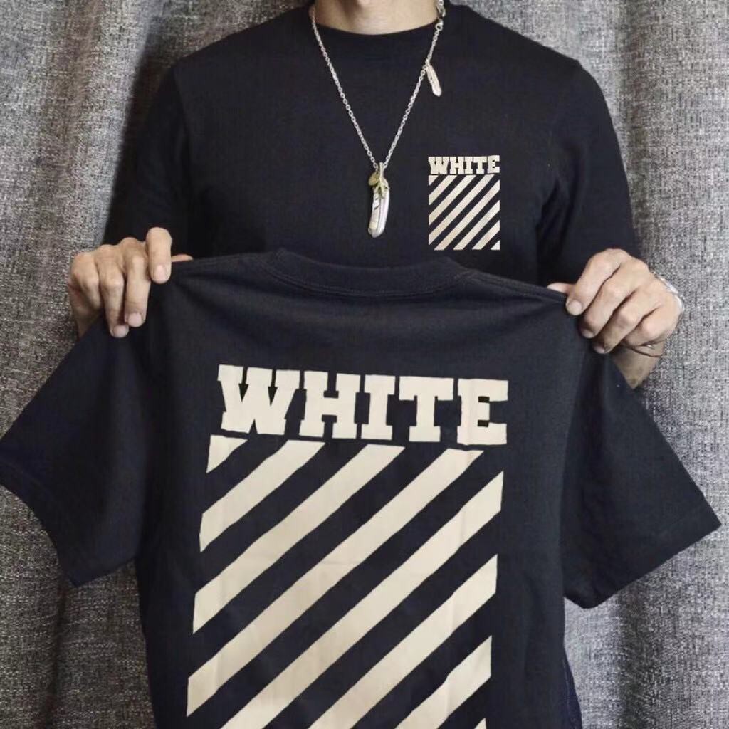 off white t shirt mens black