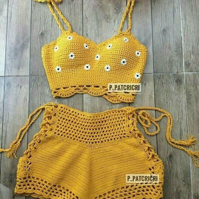 Short en outlet crochet