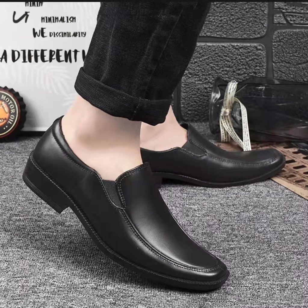 FORMAL SHOES BLACK SHOES POINTED BLACK SHOES SCHOOL SHOES FOR MEN S FASHION Shopee Philippines