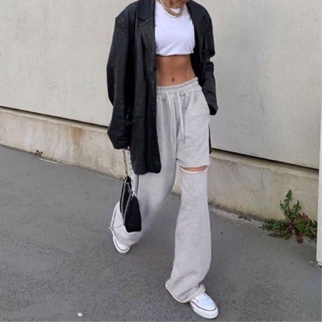 Cut sweatpants cheap