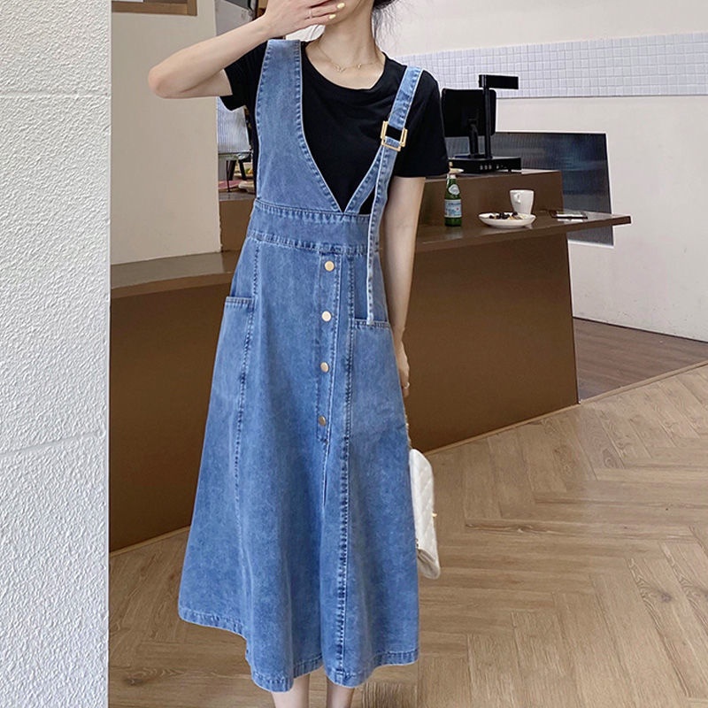 Long denim hot sale jumper dress