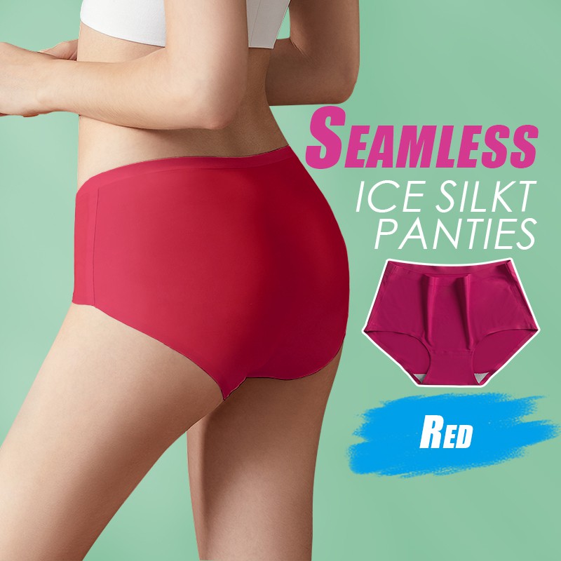 Underwear Woman Seamless Panty Ice Silk Mid Female Waist Briefs