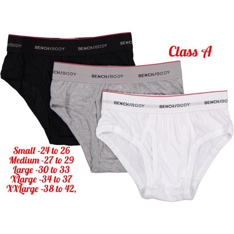 Bench Body Brief Assorted colors (3set) & (6in1)