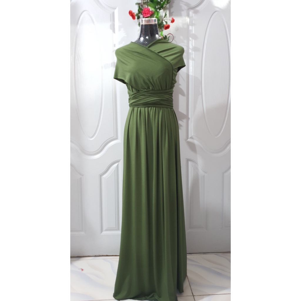 Moss green shop infinity dress