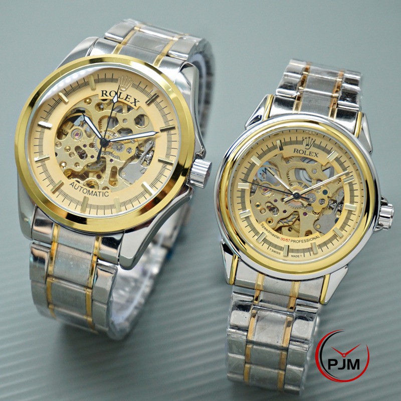 new Rolex Couple Chain Watches Automatic Transparent Automatic