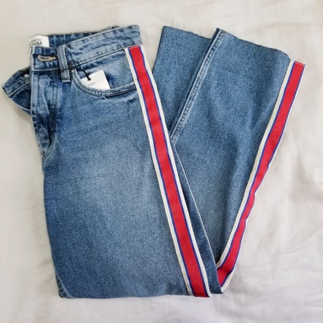 Track on sale stripe jeans