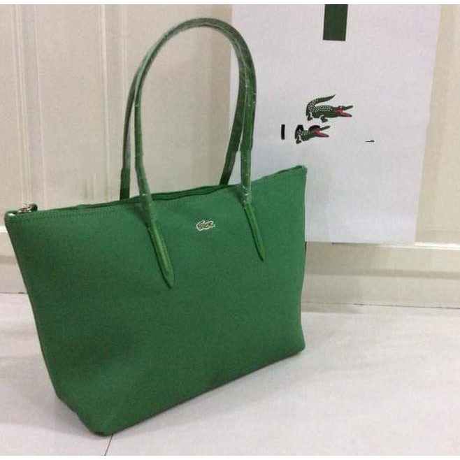 Lacoste tote hot sale bag green