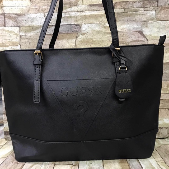 Black tote bag outlet guess