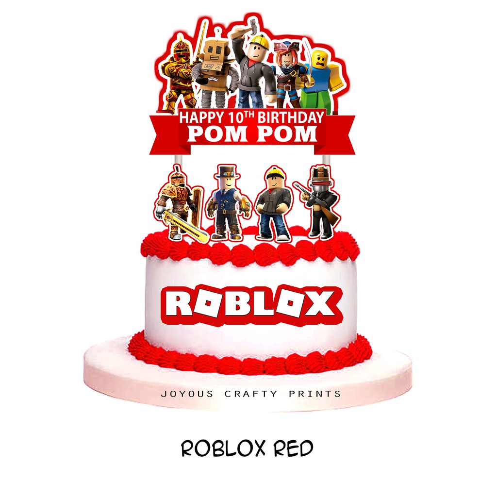 Roblox Cake Topper 