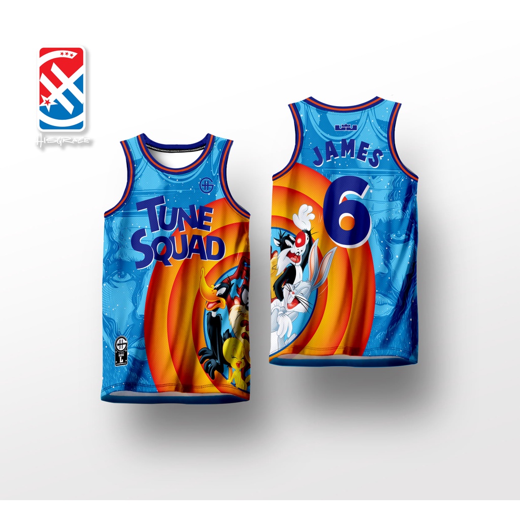 Tune squad best sale basketball jersey