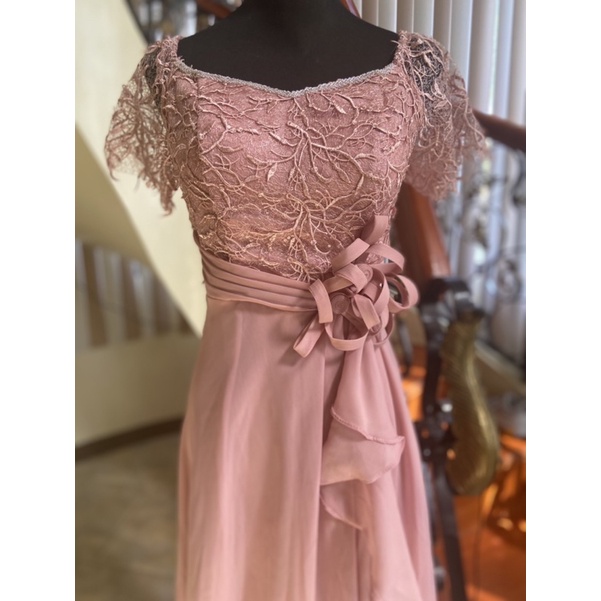 Rose gold gown for 2024 ninang