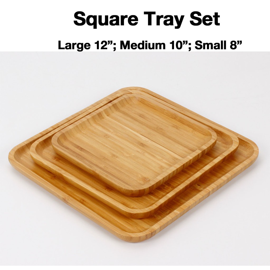 Square bamboo clearance plates