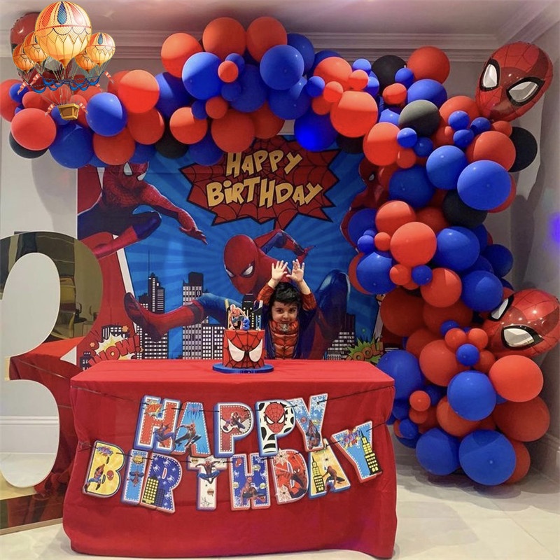 Ballon aluminium Spider-man - lot de 6 ballons - anniversaire