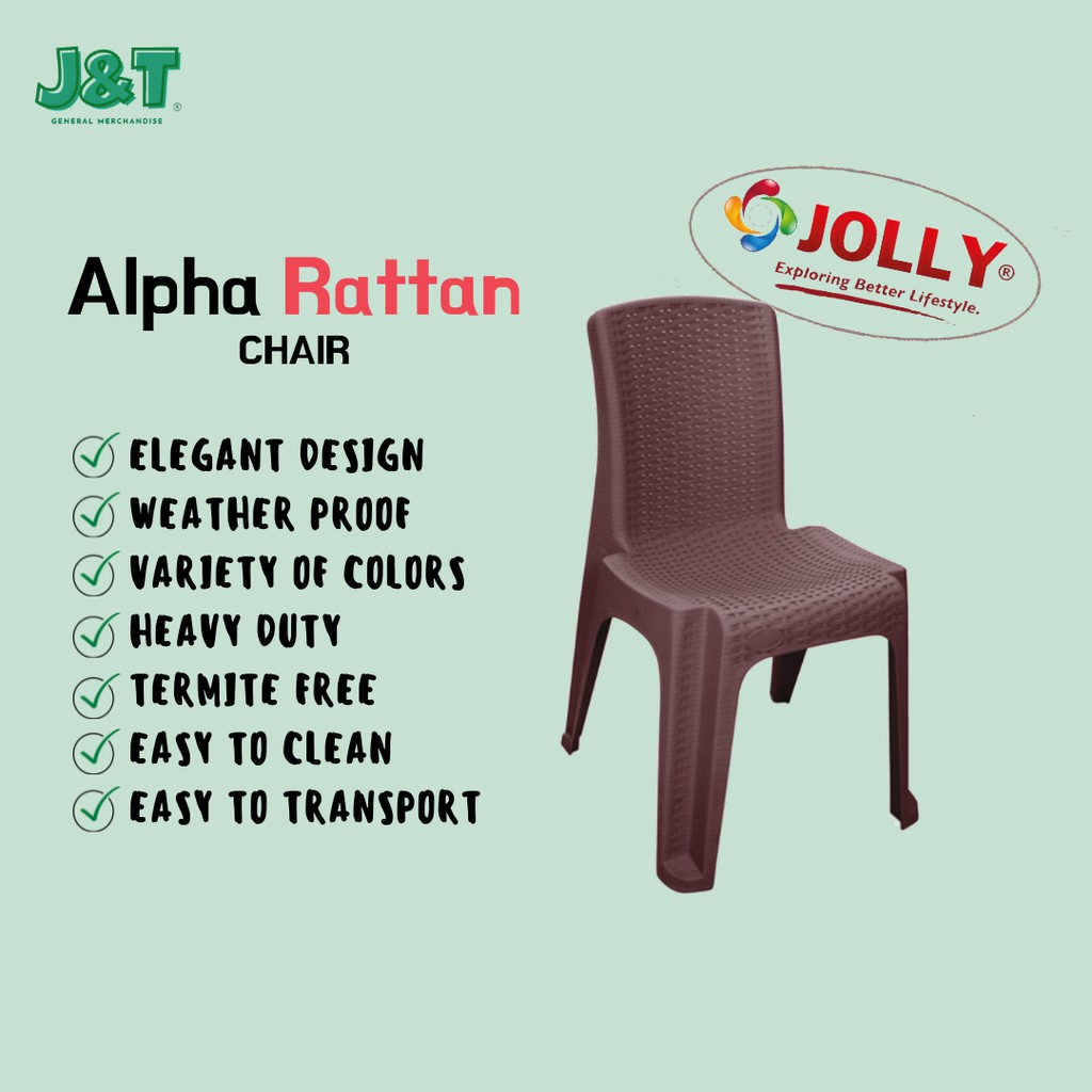 Jolly Alpha Rattan Chair Shopee Philippines