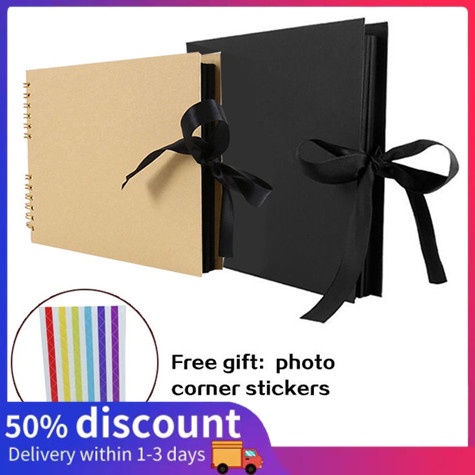 Albums 80 Black Pages Memory Books A4 Craft Paper