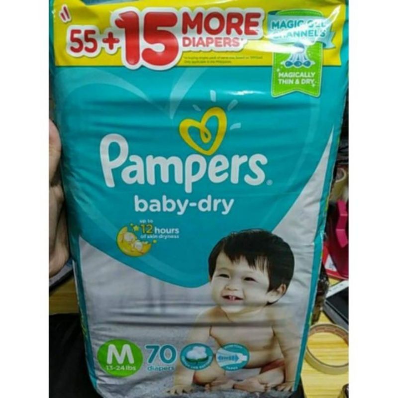 Pampers baby dry medium 70 store pcs price