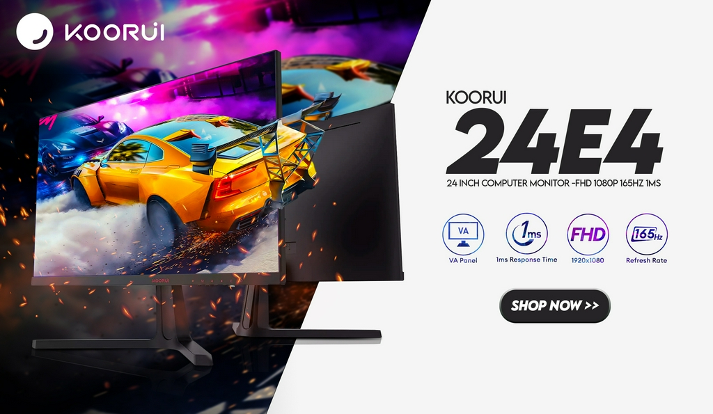 Koorui 24e4 Inch Gaming Monitor Fhd 19201080 Computer Monitor 165hz