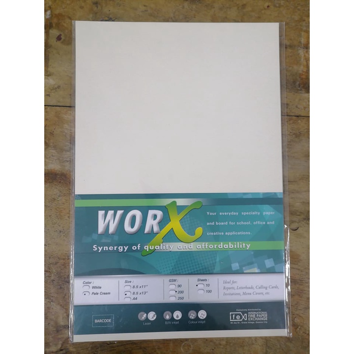 Worx Pale Cream 8.5x13 200 gsm Shopee Philippines