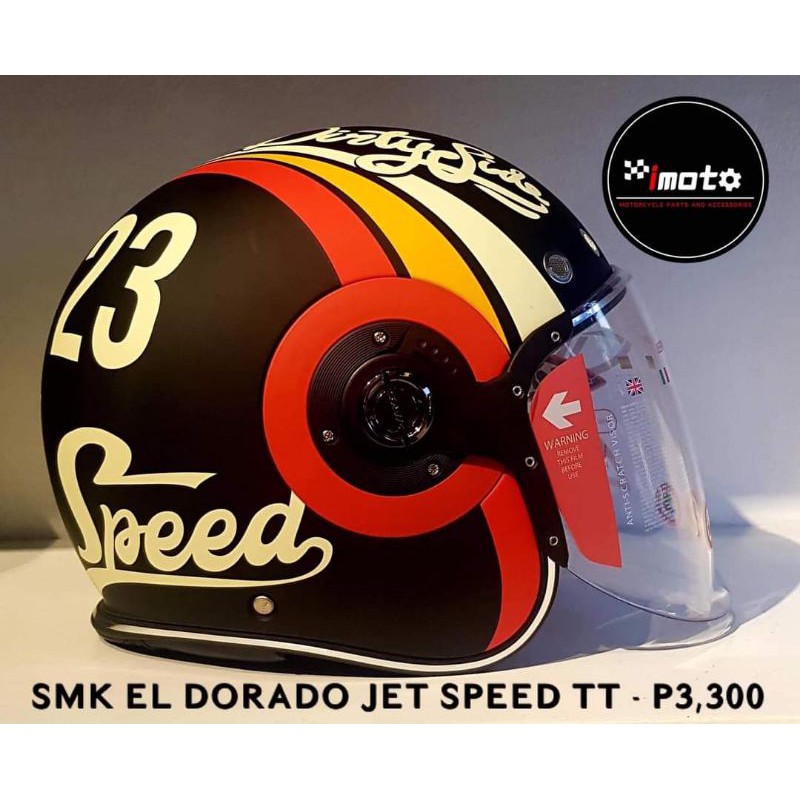 Smk best sale half helmet