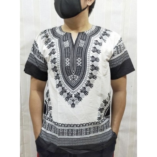 Black and white dashiki hotsell