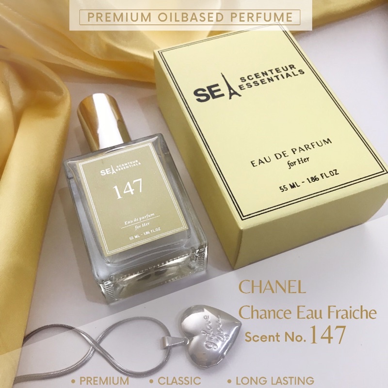 Scent 147 Chanel Chance Eau Fraiche 55ML Premium Oil based Perfume for Women  by Scenteur Essentials