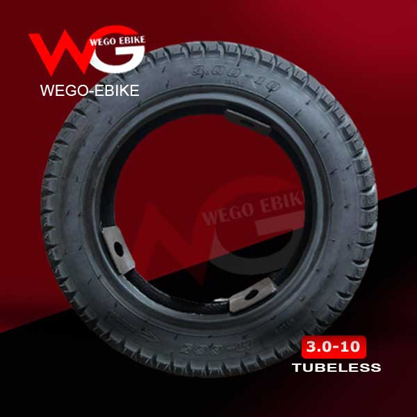 Ebike tubeless tire 3.00-10 / 3 x 10 Exterior, 3 wheel Ebike, Scooter Type  Exterior, High Quality.