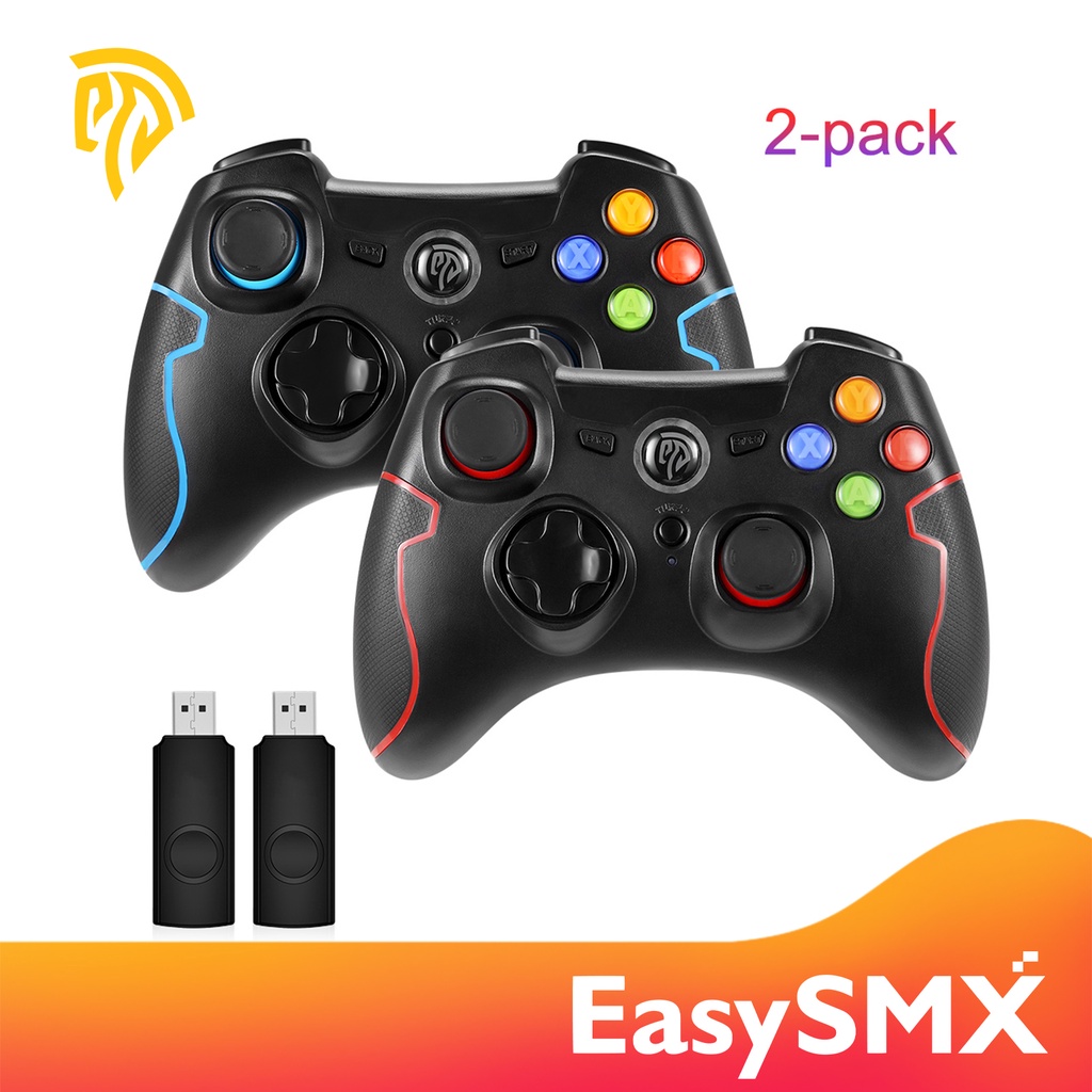 EasySMX Wireless Game Joystick Controller, 2.4G Wireless Gamepad Joystick  PC, Dual Vibration, 14 Hours of Playing for PC/Steam/PS3/TV BOX/Nintendo