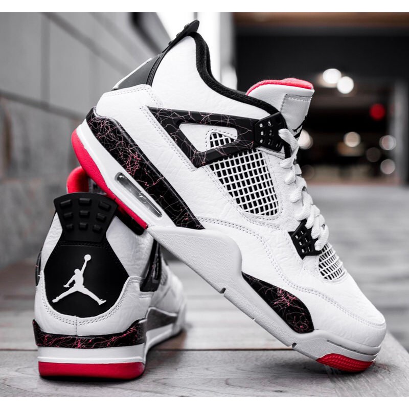 Jordan 4 cheap white black crimson