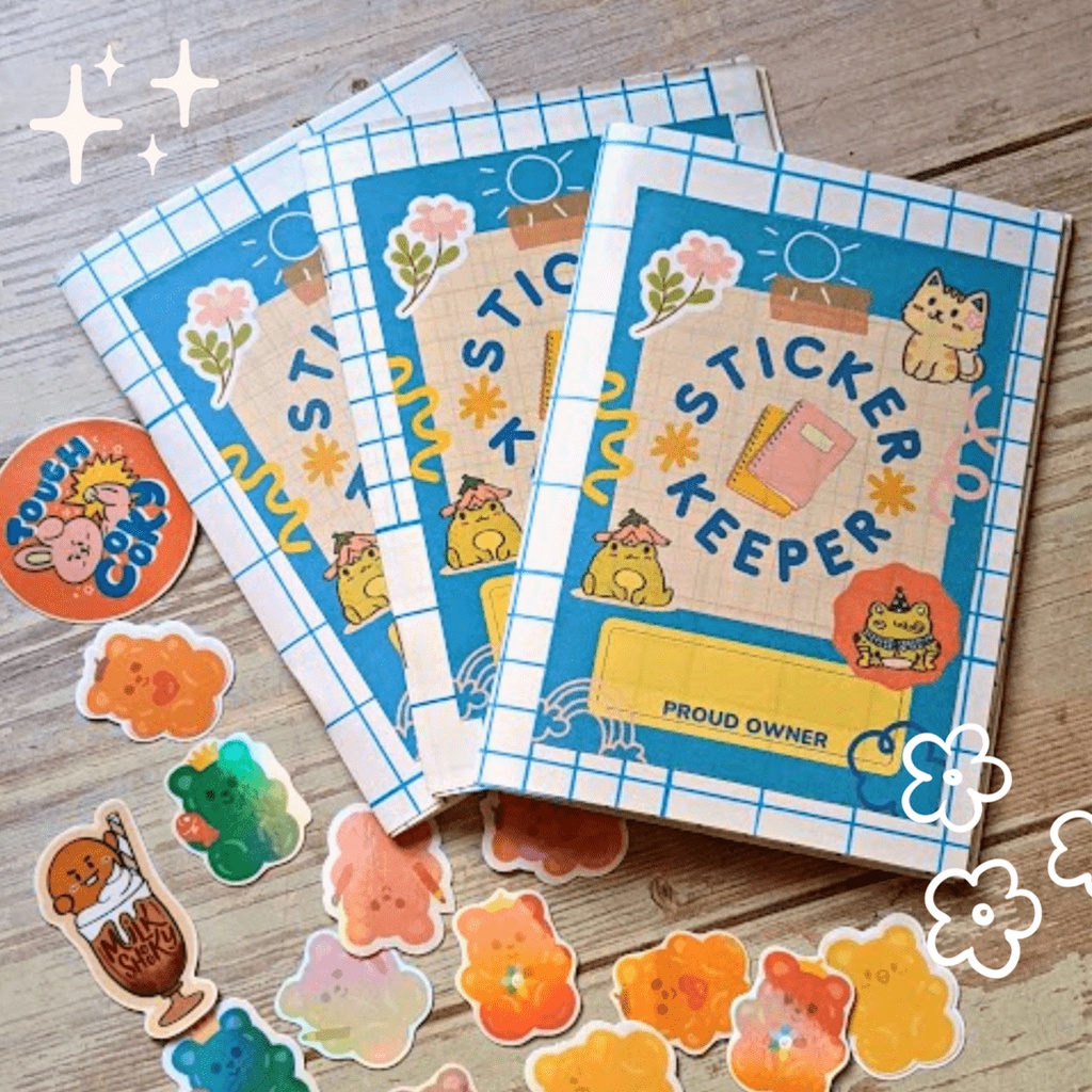 Sticker Book Collecting Album: Large Blank Sticker Keeper Book for