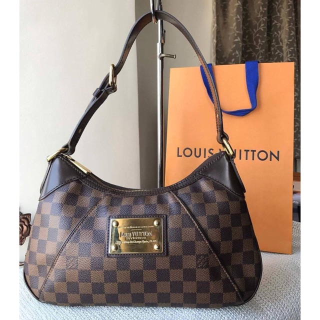 100% Authentic Louis Vuitton Damier Ebene Thames PM Bag