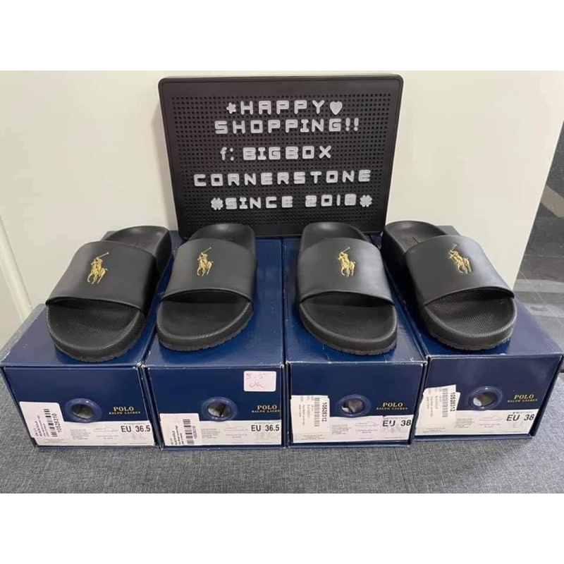 Polo ralph outlet lauren cayson slides