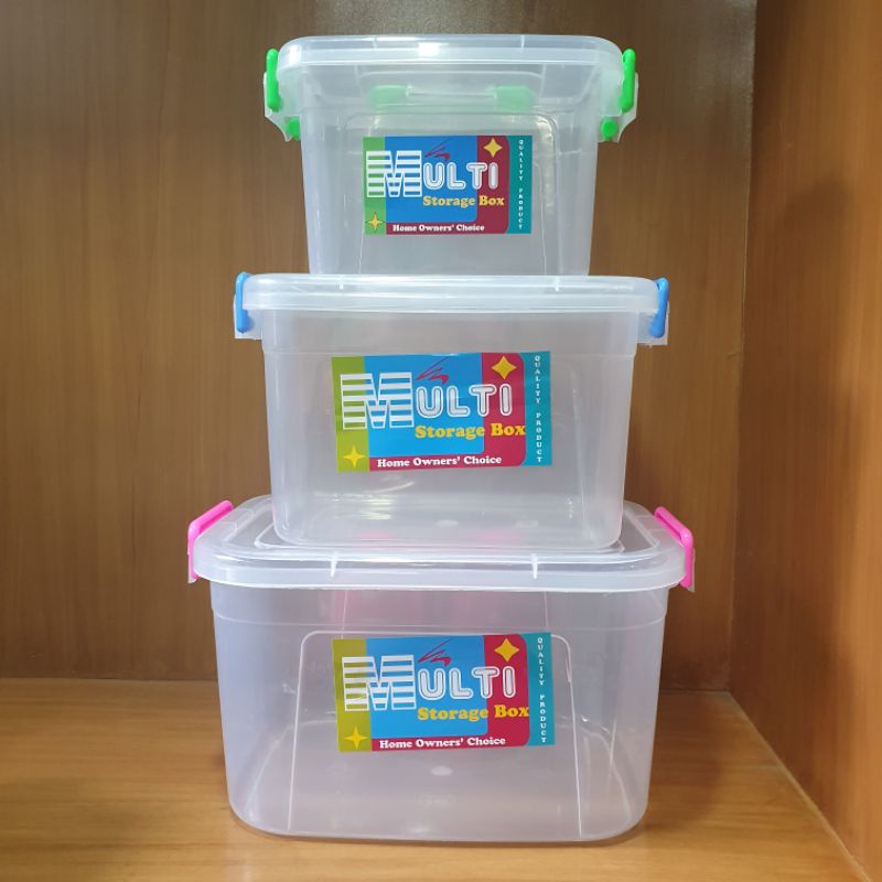 ∈4L, 6L, 11L Transparent Storage Box Plastic Multipurpose Clear Organizer  - 1 Pc