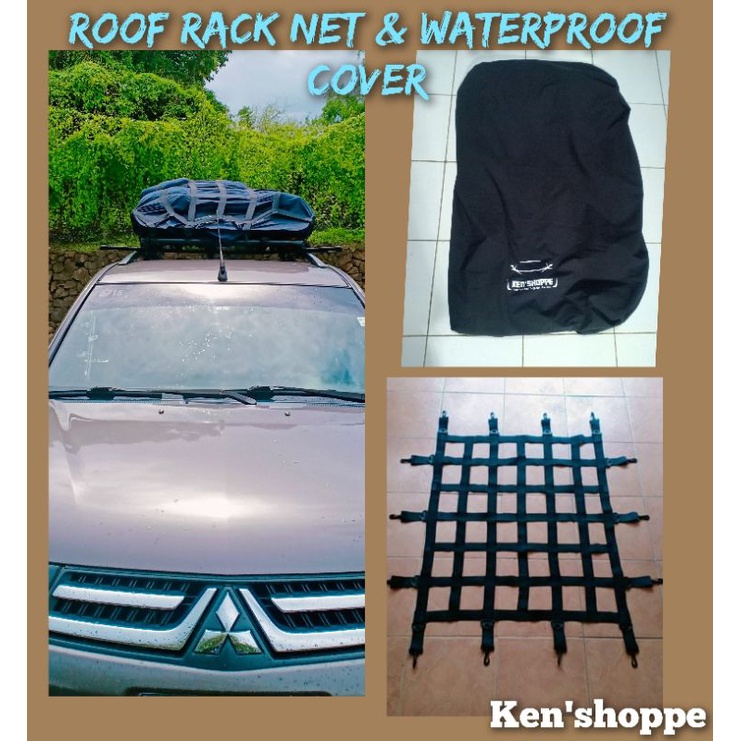 Roof rack net and waterproof cover