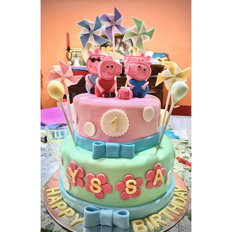 Peppa Pig Logo Assorted Images Edible Cupcake Topper Images