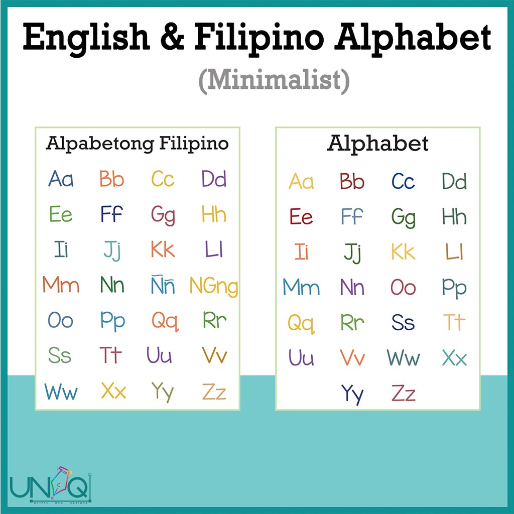 Buy Filipino Alphabet Chart Print, Philippines Alphabet, 59% OFF