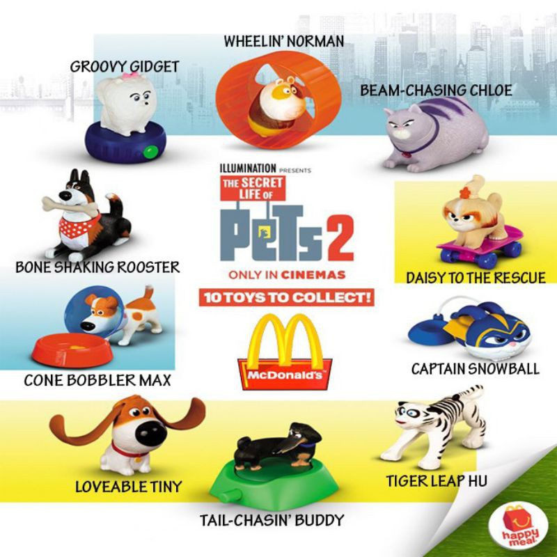 Secret life of pets cheap mcdonalds toys